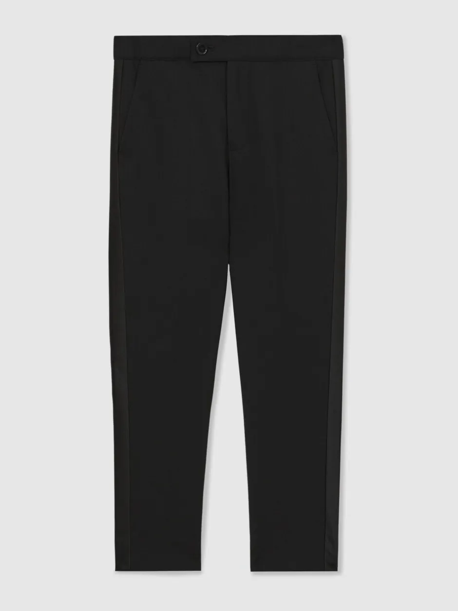 Kostuums En Herenvesten|Reiss Knightsbridge Tuxedo broek van satijn met strepen