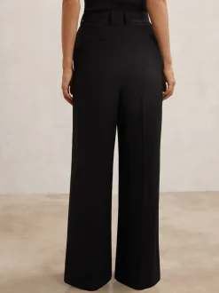 Broeken|Reiss Margeaux broek met wijde pijpen