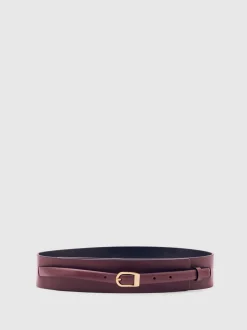 Ceintuurs*Reiss Odell Leather Double-Strap Corset Waist Belt