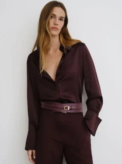 Ceintuurs*Reiss Odell Leather Double-Strap Corset Waist Belt