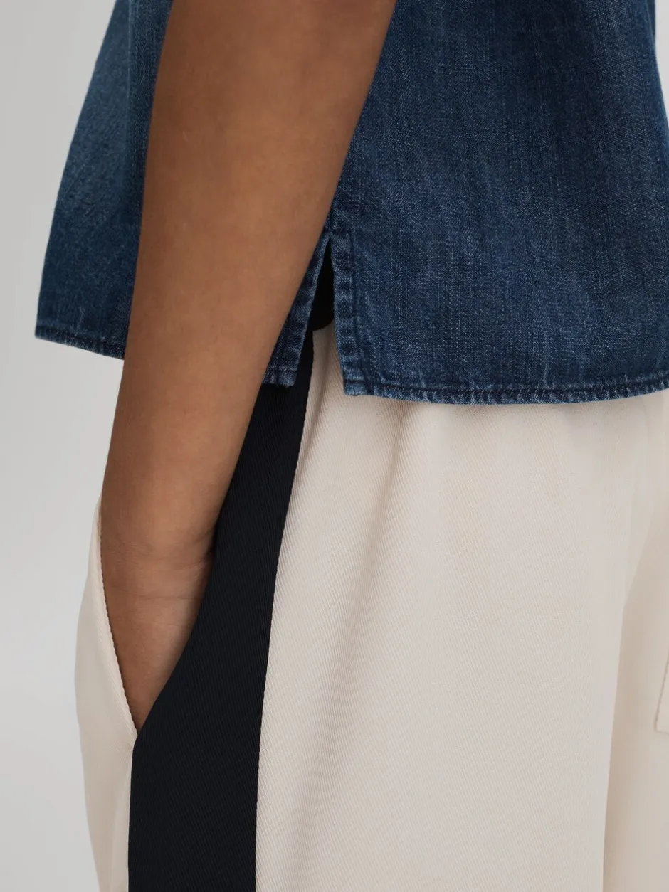 Overhemden En Blouses*Reiss Sandie overhemd van denim met versiering