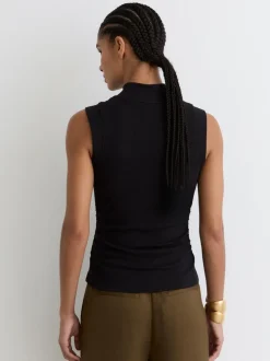 Tops En T-Shirts*Reiss Simone Stretch-Cotton High-Neck Vest