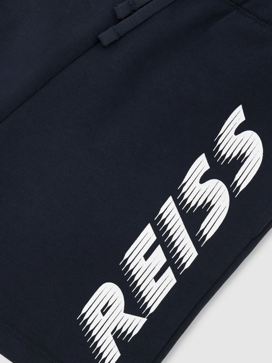 Shorts*Reiss Terek Cotton Logo-Print Drawstring Shorts