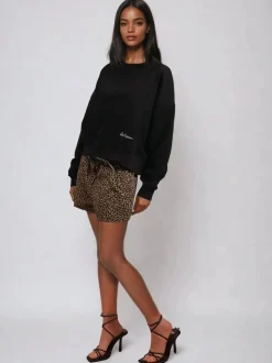 Shorts|Religion Maeva 100% Cotton Shorts In Mixed Leopard Print