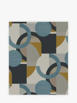 Behang|Next Retro Geometric Shapes 10M Wallpaper Blauw
