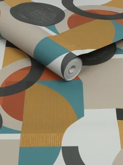 Behang|Next Retro Geometric Shapes 10M Wallpaper Oranje