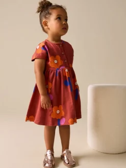 Jurken*Next - Jersey Dress (3mths-7yrs) Retro Orange