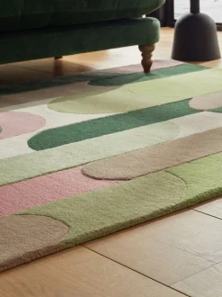 Vloerkleden En Lopers|Vloerkleden En Lopers*Next Retro Shapes Tapijt Grijs-groen