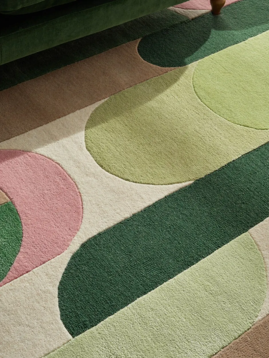 Vloerkleden En Lopers|Vloerkleden En Lopers*Next Retro Shapes Tapijt Grijs-groen