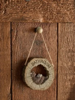 Decoraties*Next Reversable Hanging Bathroom Sign Naturel Hamish