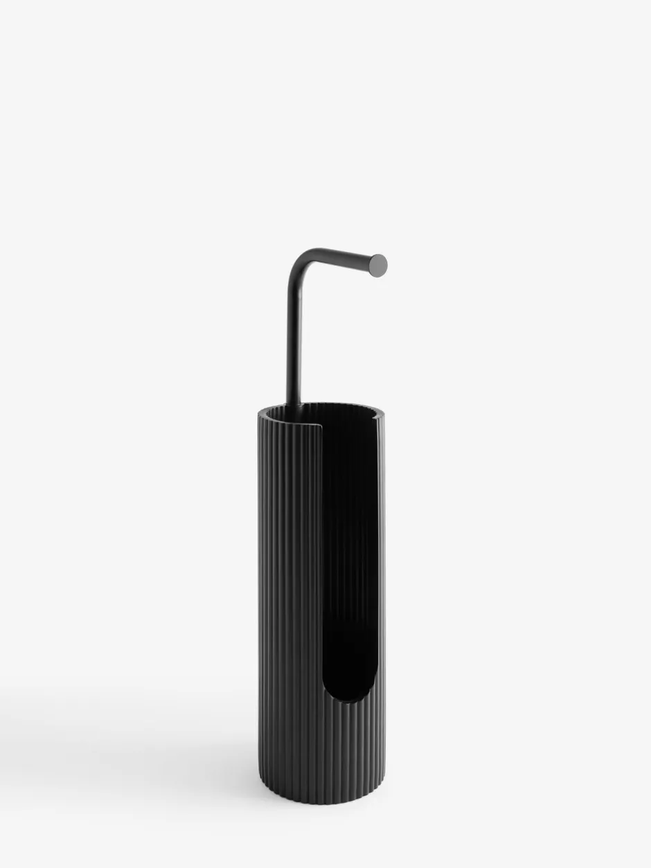Badkameraccessoires*Next Rib Toiletrolhouder Zwart