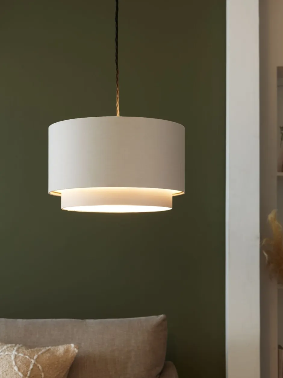 Lampenkappen|Verlichting*Next Rico 2 lagen, eenvoudig te monteren lampenkap Champagne-goud