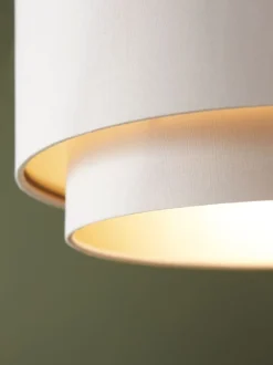 Lampenkappen|Verlichting*Next Rico 2 lagen, eenvoudig te monteren lampenkap Champagne-goud