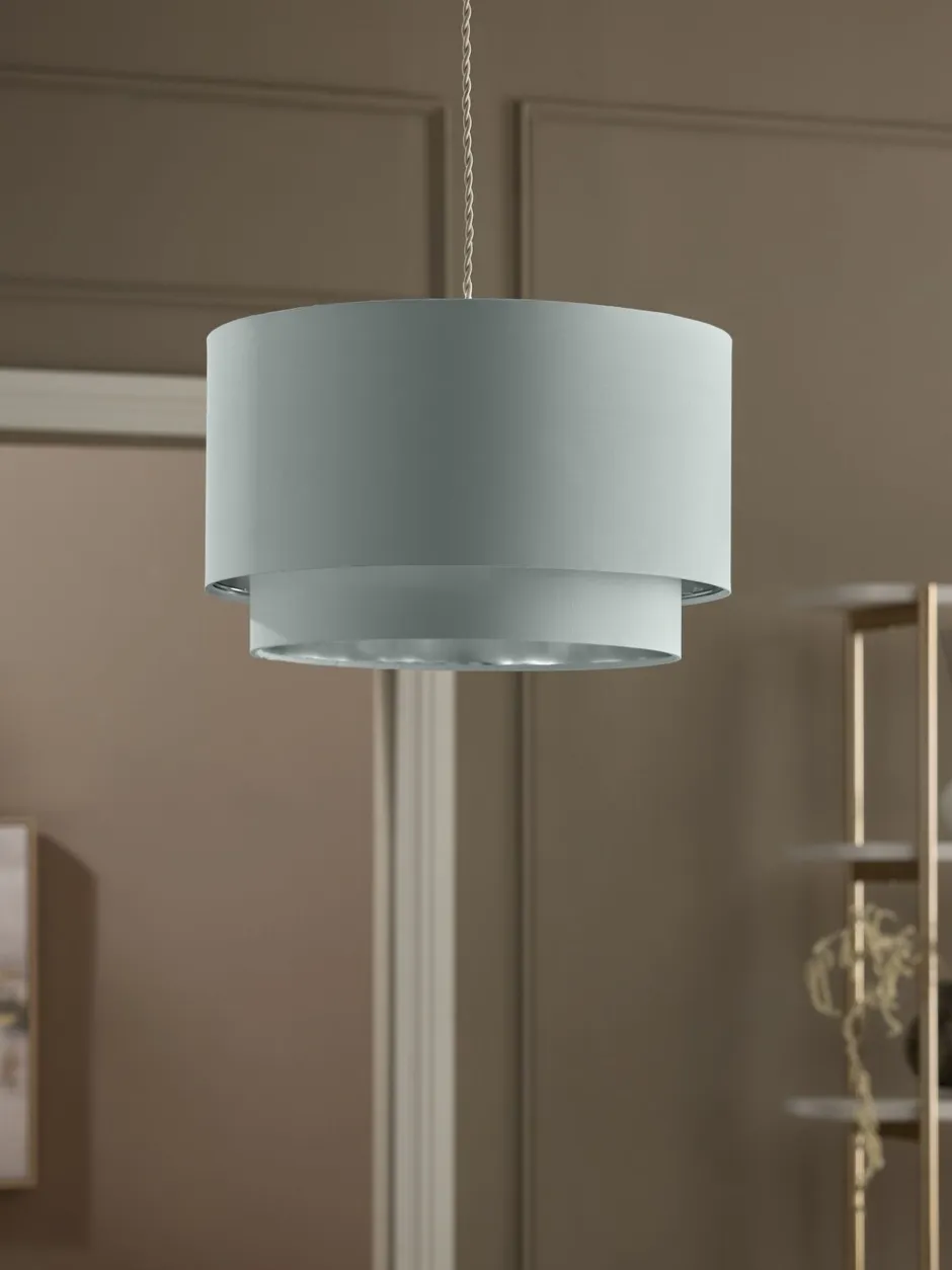Lampenkappen|Verlichting*Next Rico 2 lagen, eenvoudig te monteren lampenkap Lichtblauw