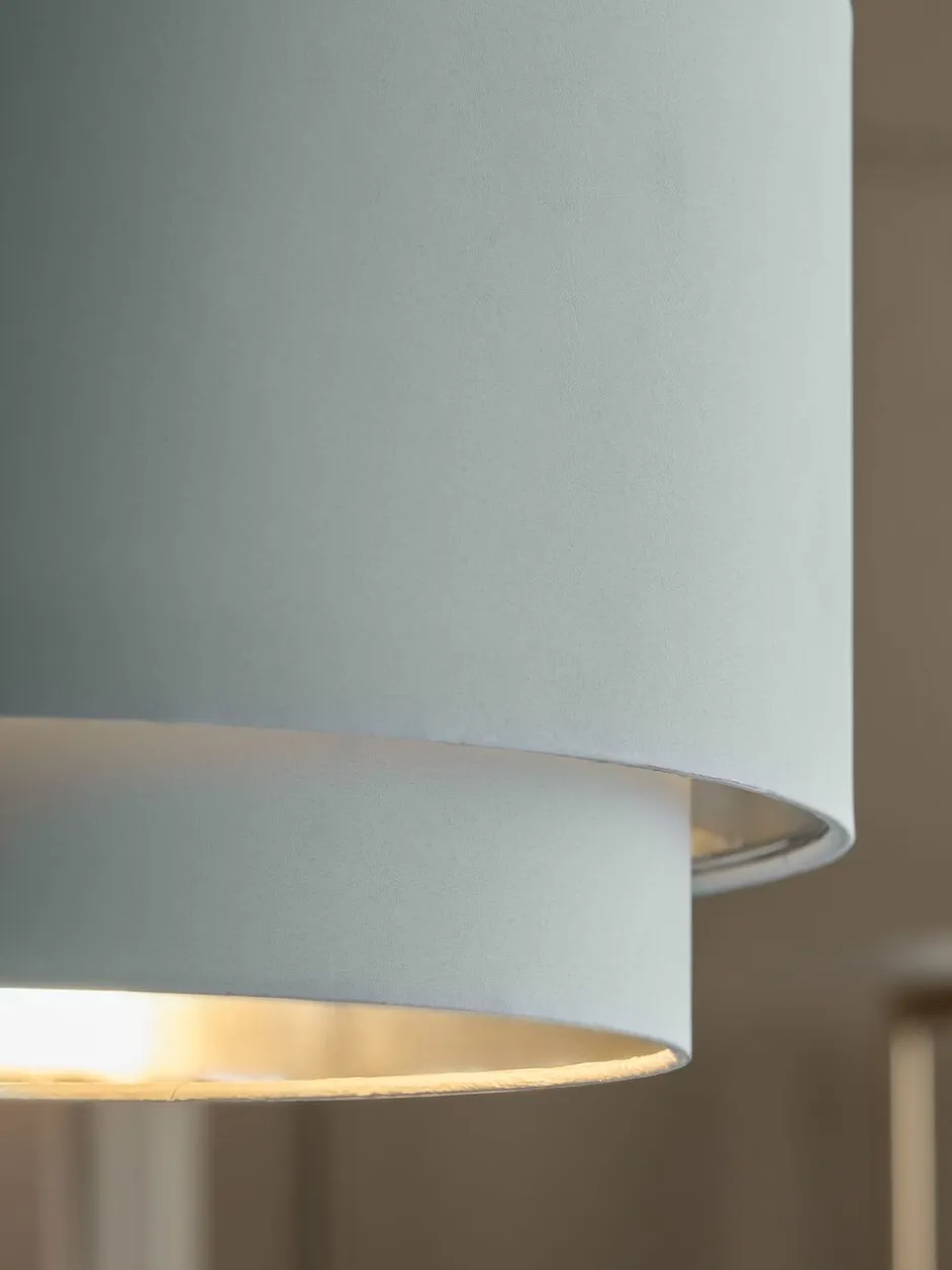 Lampenkappen|Verlichting*Next Rico 2 lagen, eenvoudig te monteren lampenkap Lichtblauw