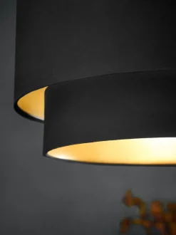 Lampenkappen|Verlichting*Next Rico plafondlamp met gemakkelijk te monteren kap Zwart