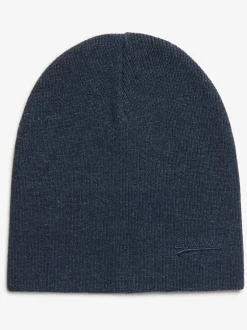 Mutsen, Sjaals En Handschoenen*Superdry - gebreide beanie-muts met Essential-logo Rijk marineblauwe gemêleerd