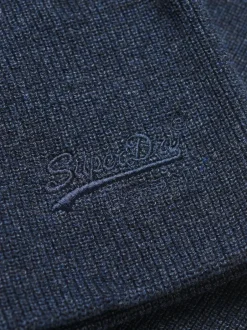 Mutsen, Sjaals En Handschoenen*Superdry - gebreide beanie-muts met Essential-logo Rijk marineblauwe gemêleerd