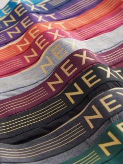 Ondergoed|Ondergoed|Next Rijke marineblauw/paars/oranje - Verpakking van 10 - Boxershorts met A-voorkant