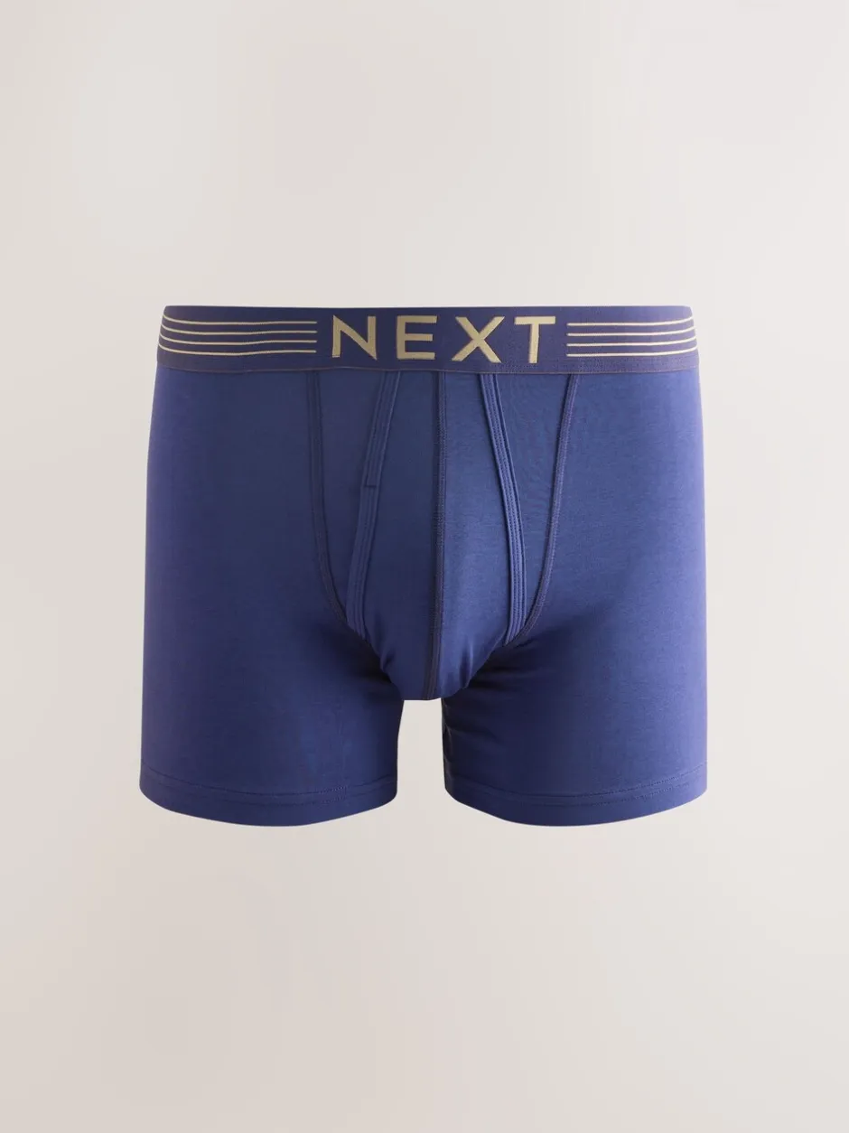 Ondergoed|Ondergoed|Next Rijke marineblauw/paars/oranje - Verpakking van 10 - Boxershorts met A-voorkant
