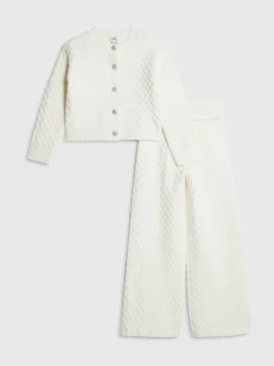 Gebreide Kleding*River Island Cable Cardigan & Trousers Set