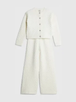 Gebreide Kleding*River Island Cable Cardigan & Trousers Set