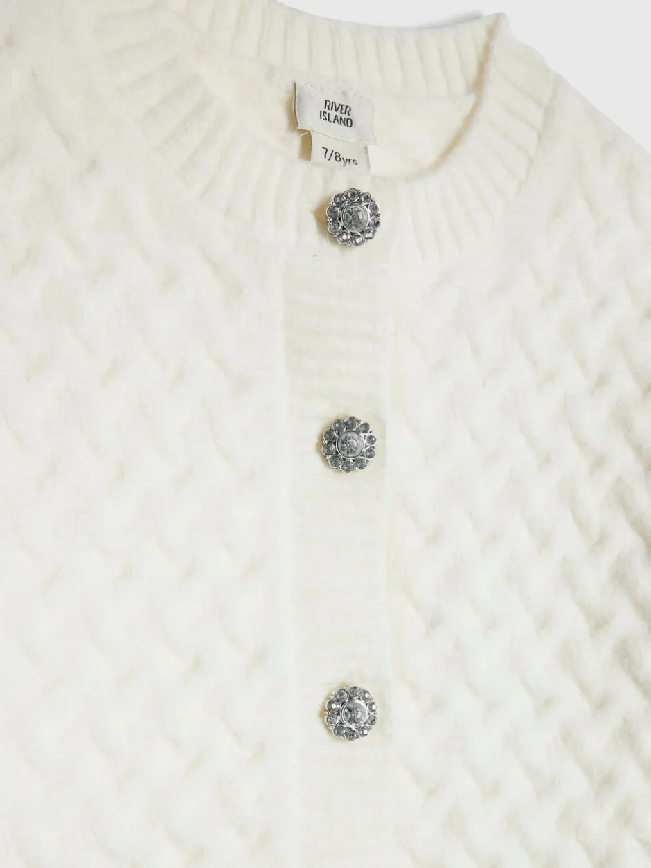 Gebreide Kleding*River Island Cable Cardigan & Trousers Set