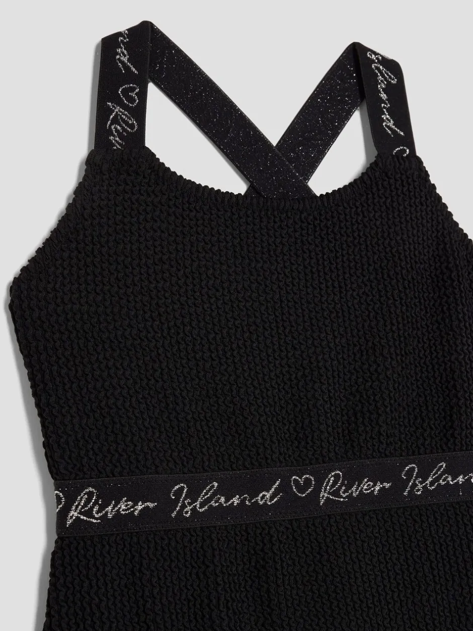 Badkleding|River Island Elastic Textured Swimsuit