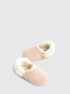 Pantoffels|River Island Fur Strap Whipstch Slippers