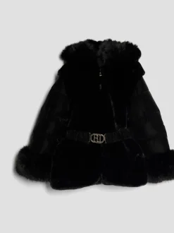 Jassen En Jacks|River Island Girls Belted Fur Padded Coat