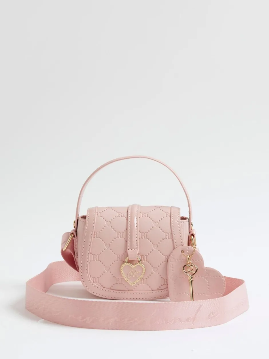 Tassen|River Island Heart Monogram Kendal Cross-Body Bag