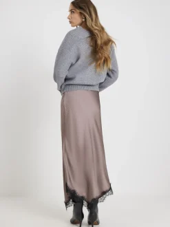 Rokken|River Island Satin Skirt With Lace