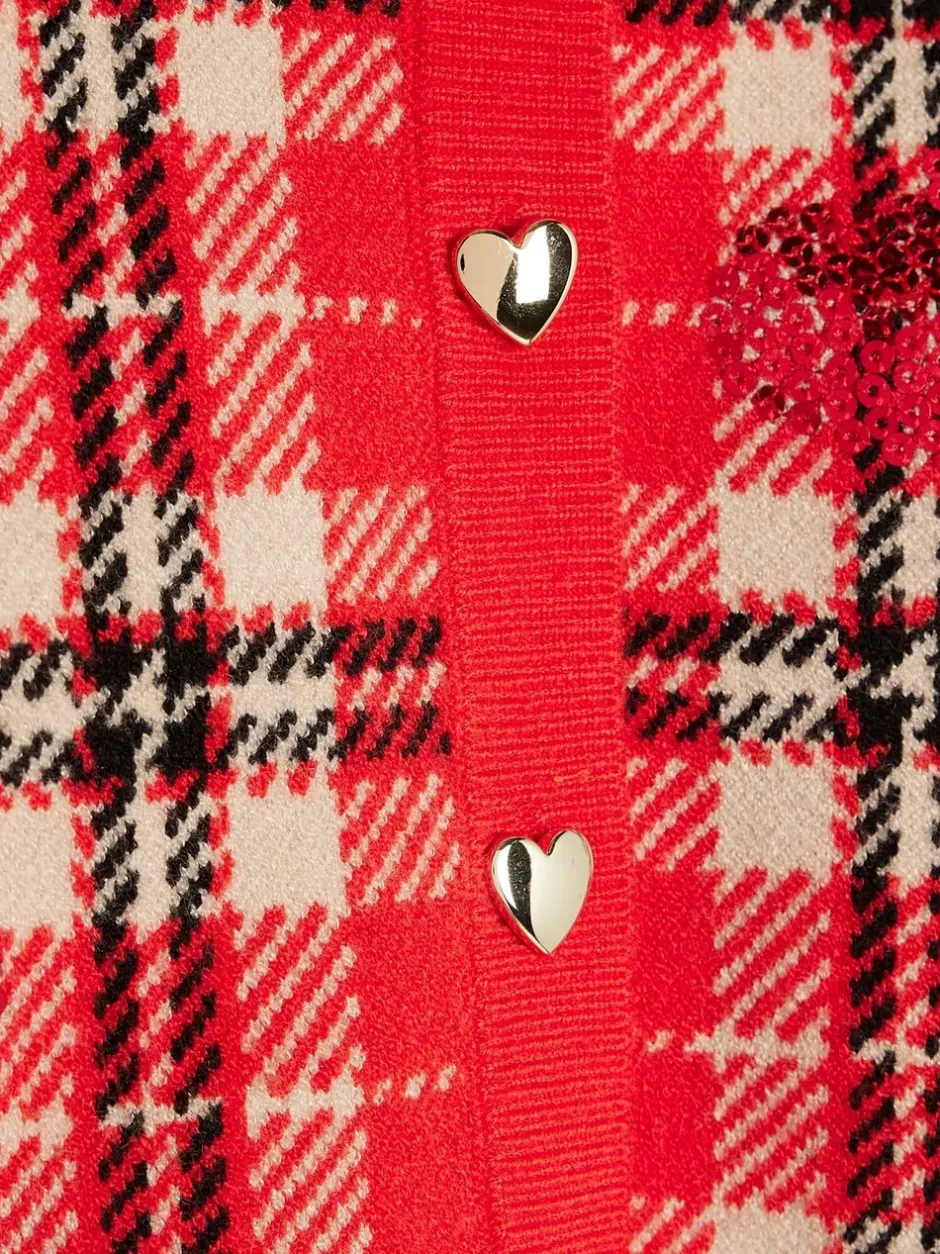 Shorts En Rokken*River Island Tartan Sequin Cardigan & Skirt Set
