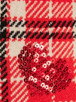 Shorts En Rokken*River Island Tartan Sequin Cardigan & Skirt Set