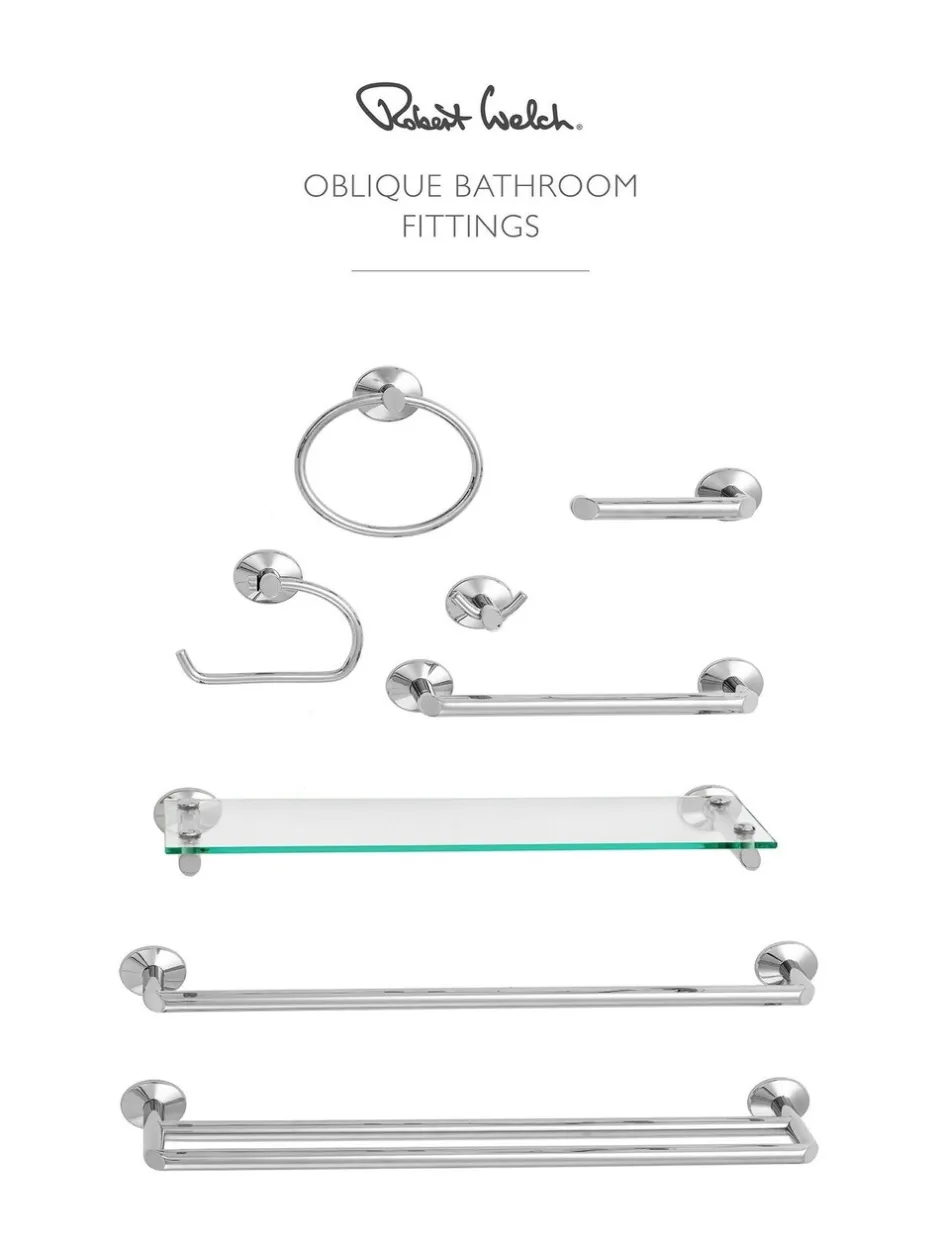 Badkameraccessoires|Robert Welch Oblique handdoekenring