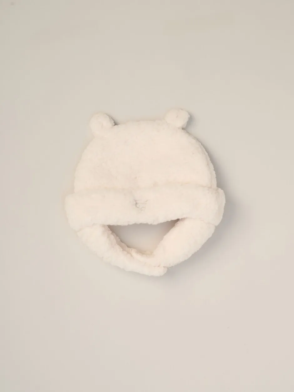 Rompertjes En Tuinbroeken|Tuinbroeken|Rock-A-Bye Baby Boutique Baby Borg witte bretelbroeken bodysuit en hoedenset 3 -delig