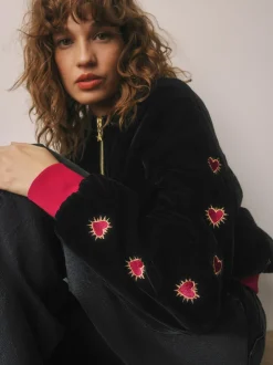 Jassen En Jacks*Rockett St George fluwelen bomberjack met borduursels