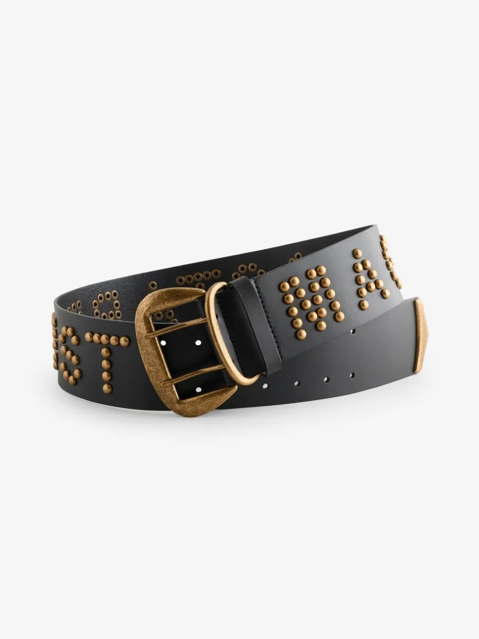 Ceintuurs|Rockett St George Leather Magic and Star Dust Chunky Studded Belt