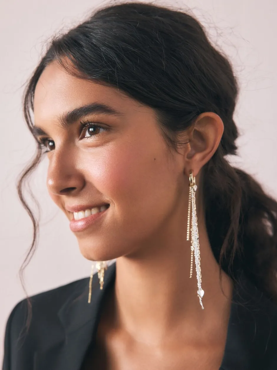 Sieraden|Rockett St George Star Charm Hoop Drop Earrings