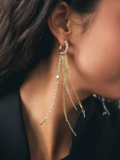 Sieraden|Rockett St George Star Charm Hoop Drop Earrings