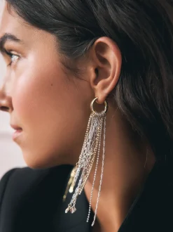 Sieraden|Rockett St George Star Charm Hoop Drop Earrings