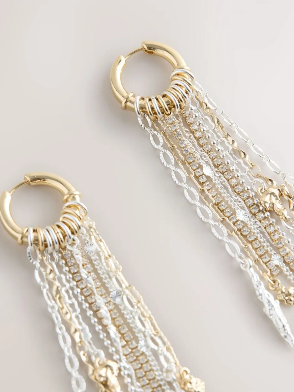 Sieraden|Rockett St George Star Charm Hoop Drop Earrings