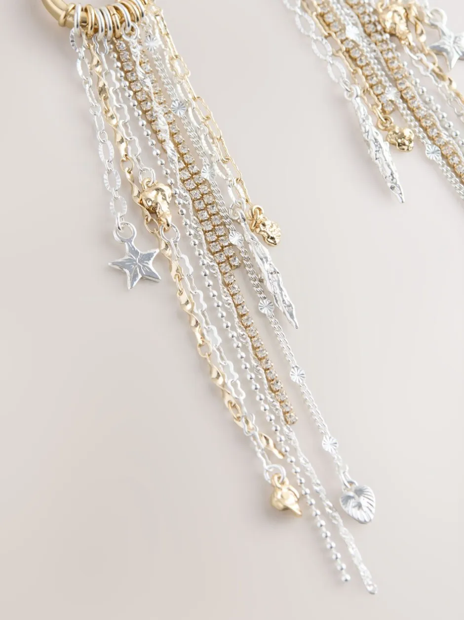 Sieraden|Rockett St George Star Charm Hoop Drop Earrings