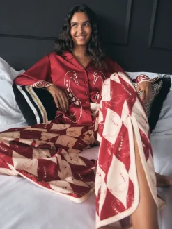 Pyjama's|Alle Nacht- En Loungekleding|Rockett St George Textured Satin Button Through Pyjamas