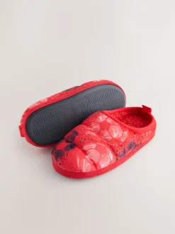 Pantoffels*Next rode voetbal - Warme gevoerde pantoffelmuiltjes