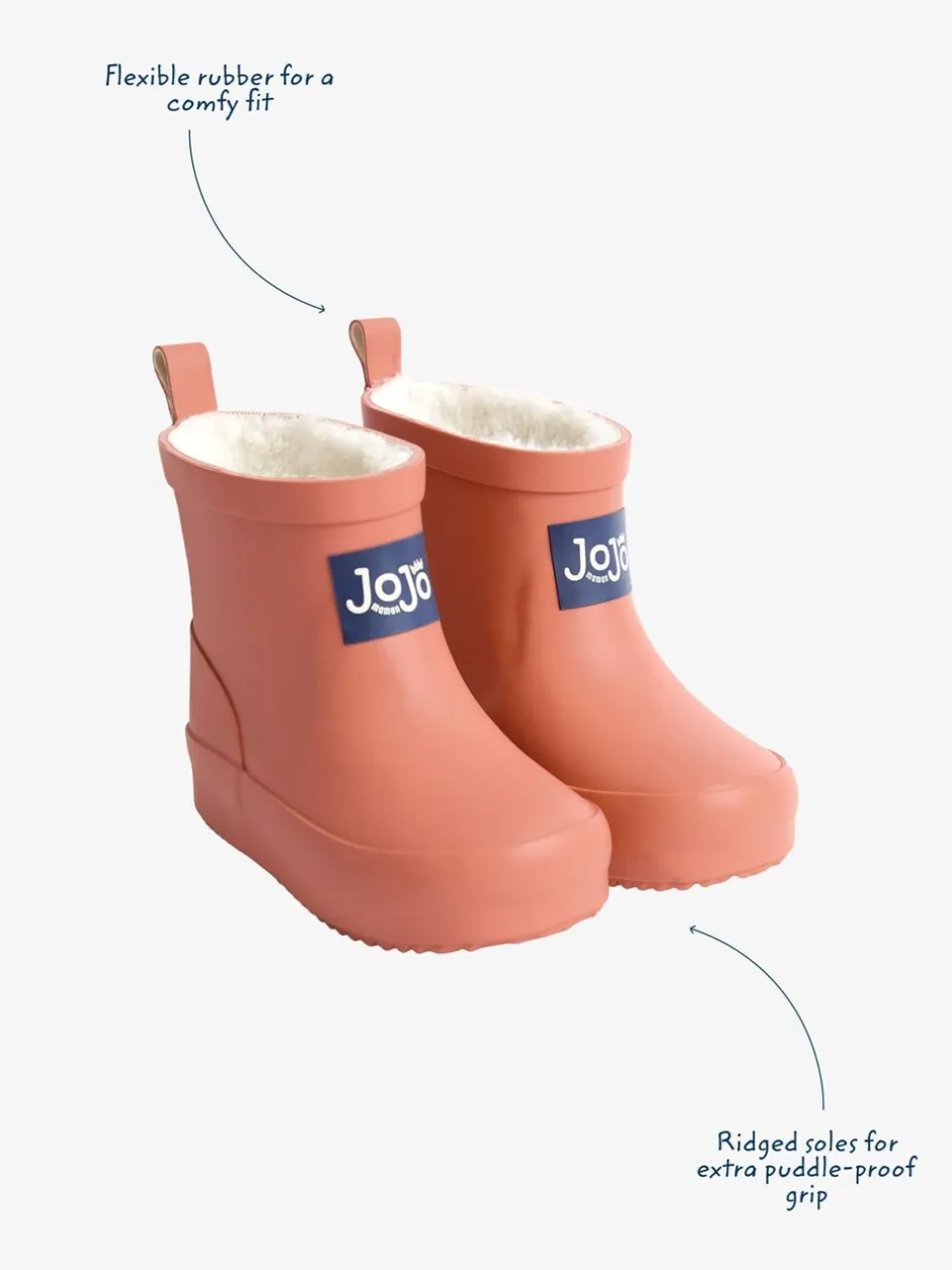 Laarzen|Laarzen*Jojo Maman Bébé - Short Cosy Lined Wellie Boot Roestbruin
