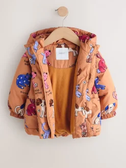 Jassen En Jacks*Next - Shower Resistant Printed Coat (3mths-7yrs) Roestbruin met personage