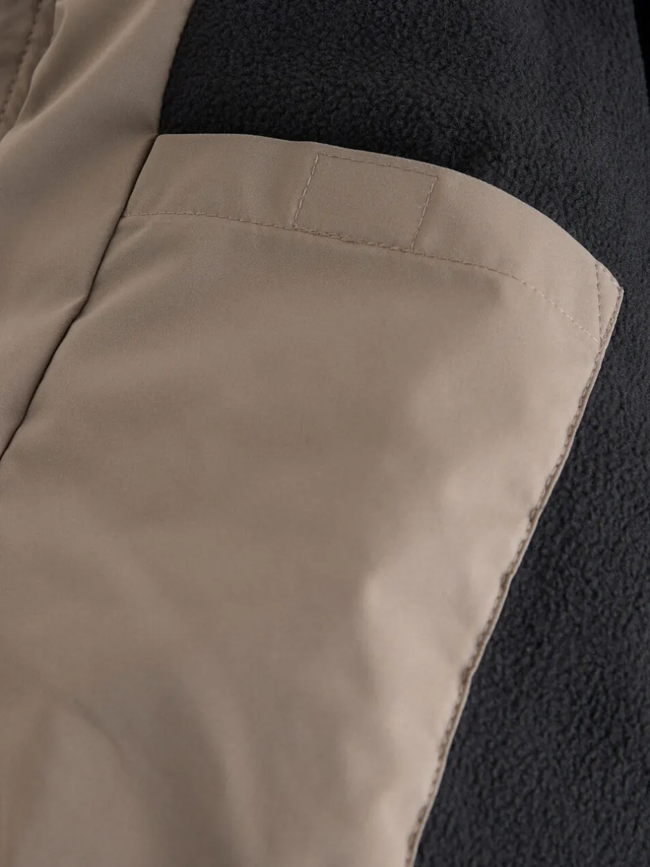 Schoolkleding|Jassen En Jacks*Next Roestbruine Kleurblokken - Regenbestendige gewatteerde jas met microfleece voering (3-17jr)