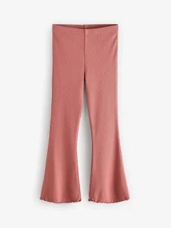Broeken En Leggings|Next Roestbruin-roze - Geribde uitlopende legging (3-16 jr)