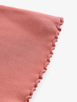 Broeken En Leggings|Next Roestbruin-roze - Geribde uitlopende legging (3-16 jr)